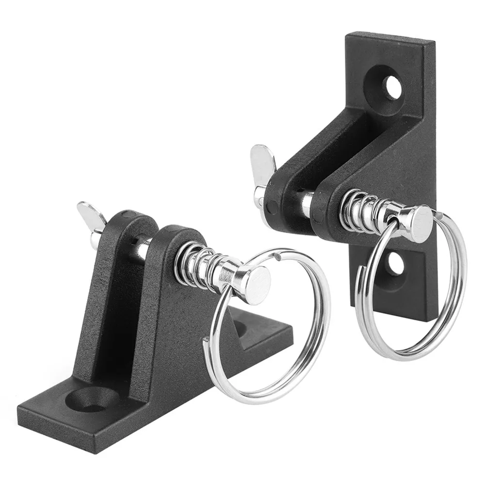 Paquete de 2 piezas marinas, montaje superior Bimini de nailon, acero inoxidable 316 con pasador de liberación rápida, bisagra de cubierta, bisagra de barco, cubierta marina - imagen 3