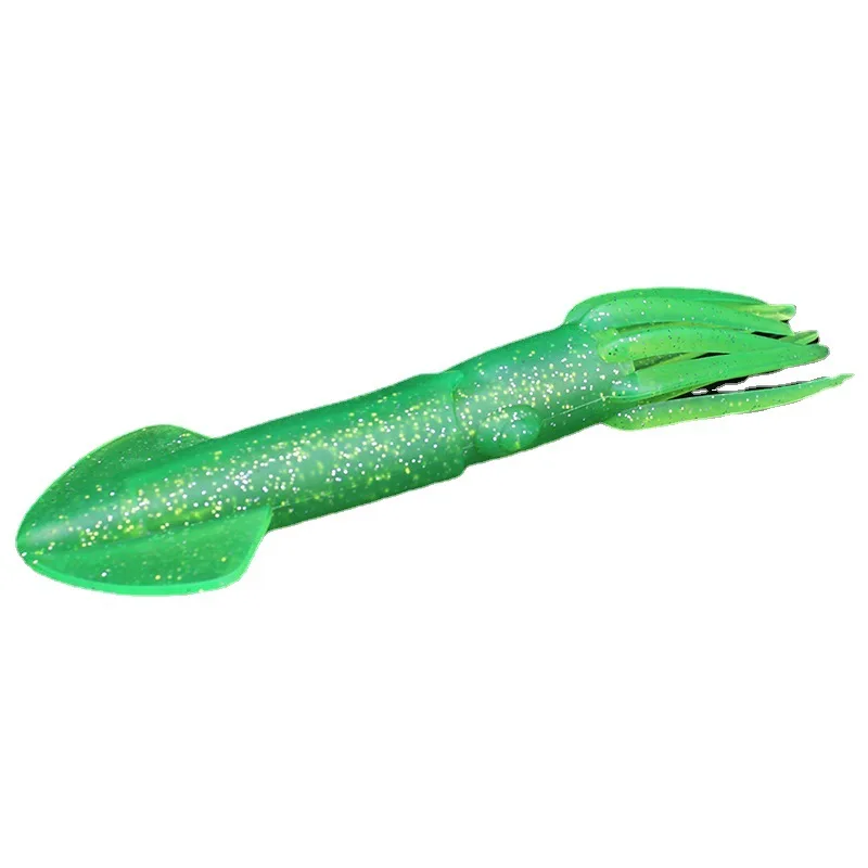 Señuelo de pesca de agua de mar, cebo suave, señuelos de calamar grandes y afrutales, 22cm/66g, peces coloridos luminosos brillantes, 1 pieza en oferta - imagen 2