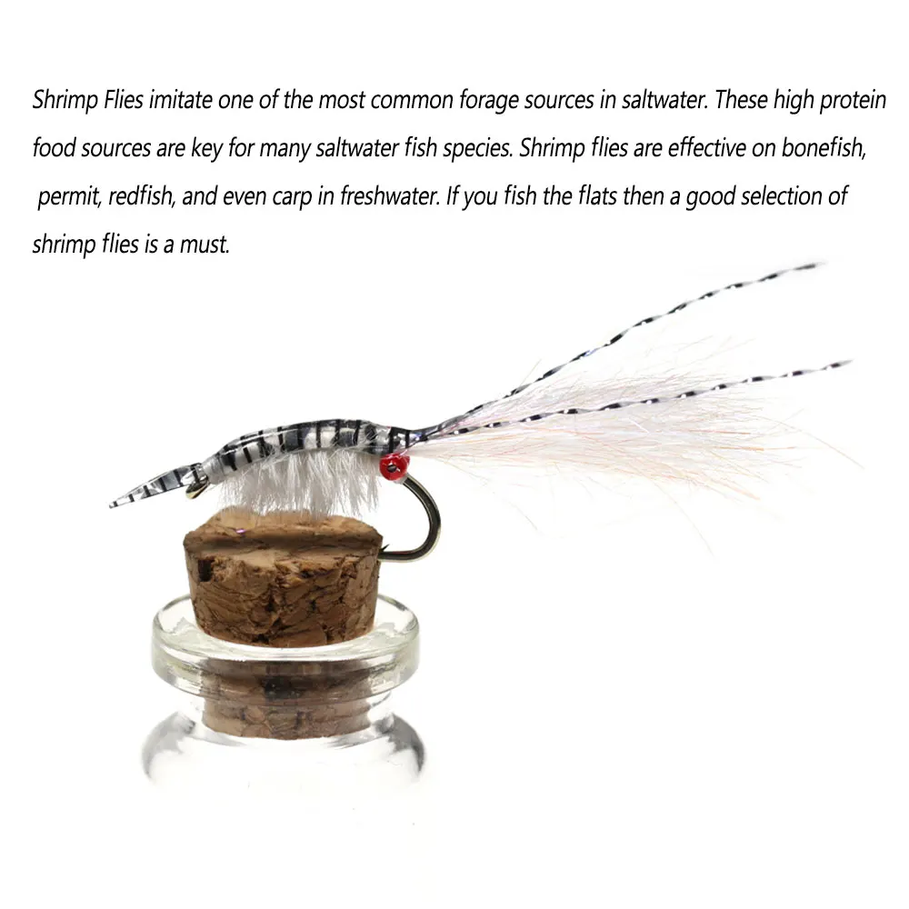 Bimoo-Señuelos de Pesca, 6 piezas, 8 piezas, #8 ~ #14, para agua dulce, salada, camarón, Mosca de hundimiento rápido, pescado rojo, trucha, carpa - imagen 5