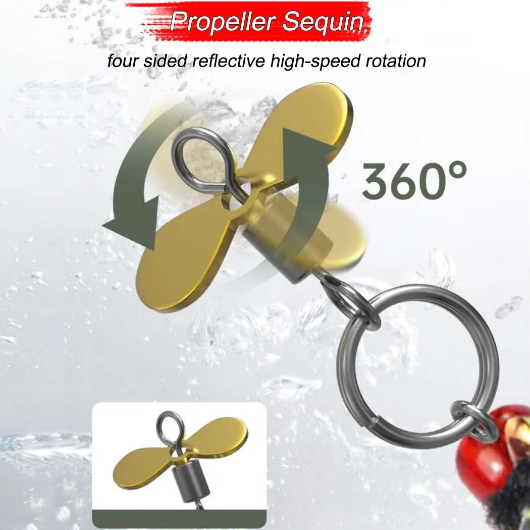 Señuelo Spinner hélice lentejuelas para pesca de vinilo