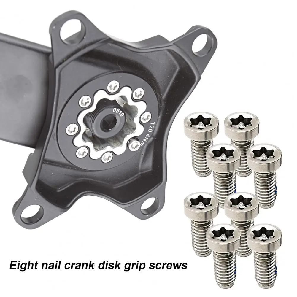 8 Uds pernos de plato de piedra tornillos de disco de freno de bicicleta de montaña de acero inoxidable pernos de manivela para pernos de plato impermeables Sram perno de manivela - imagen 4
