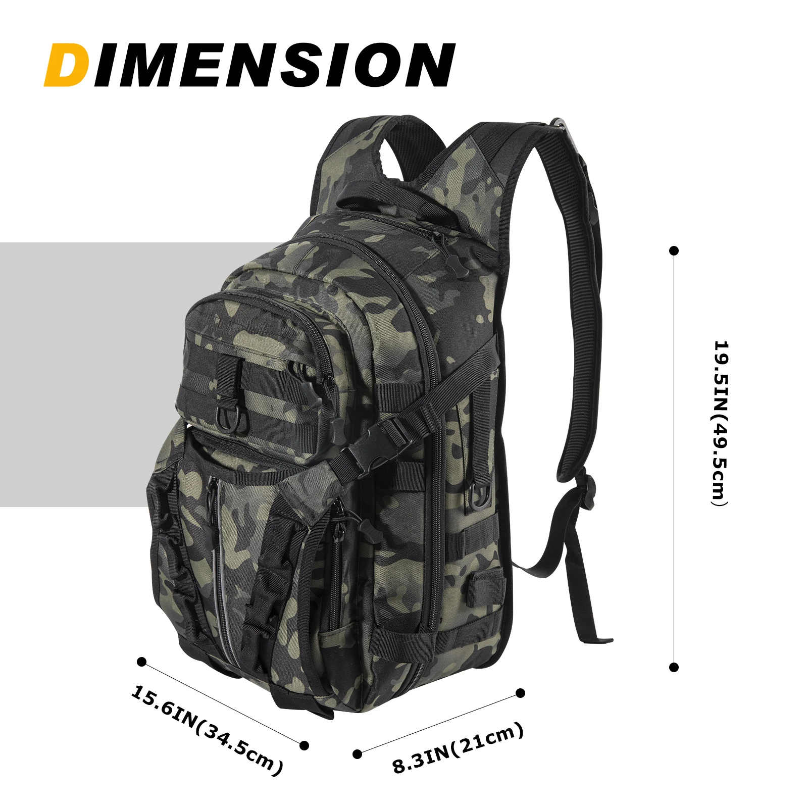 Goture-mochila táctica de pesca a prueba de agua, bolsa de pesca para viajes al aire libre, escalada, caza, pesca, senderismo - imagen 2