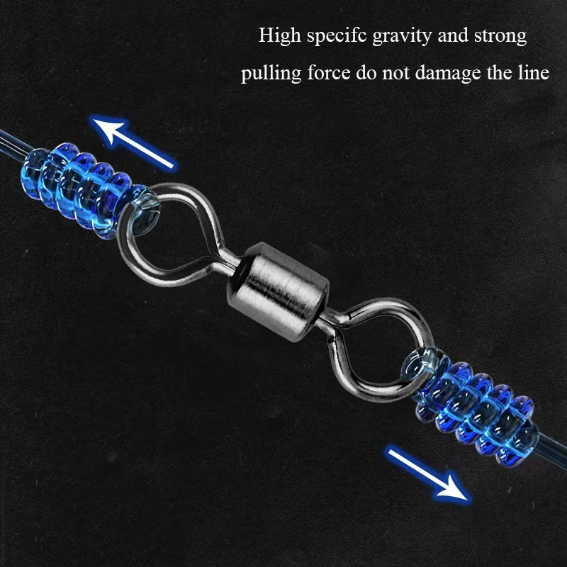 20/100 Uds. Rodamiento de barril de pesca, anillo sólido giratorio, conector de señuelos LB, accesorios de aparejos de pesca de 17 tamaños, herramienta para peces - imagen 4