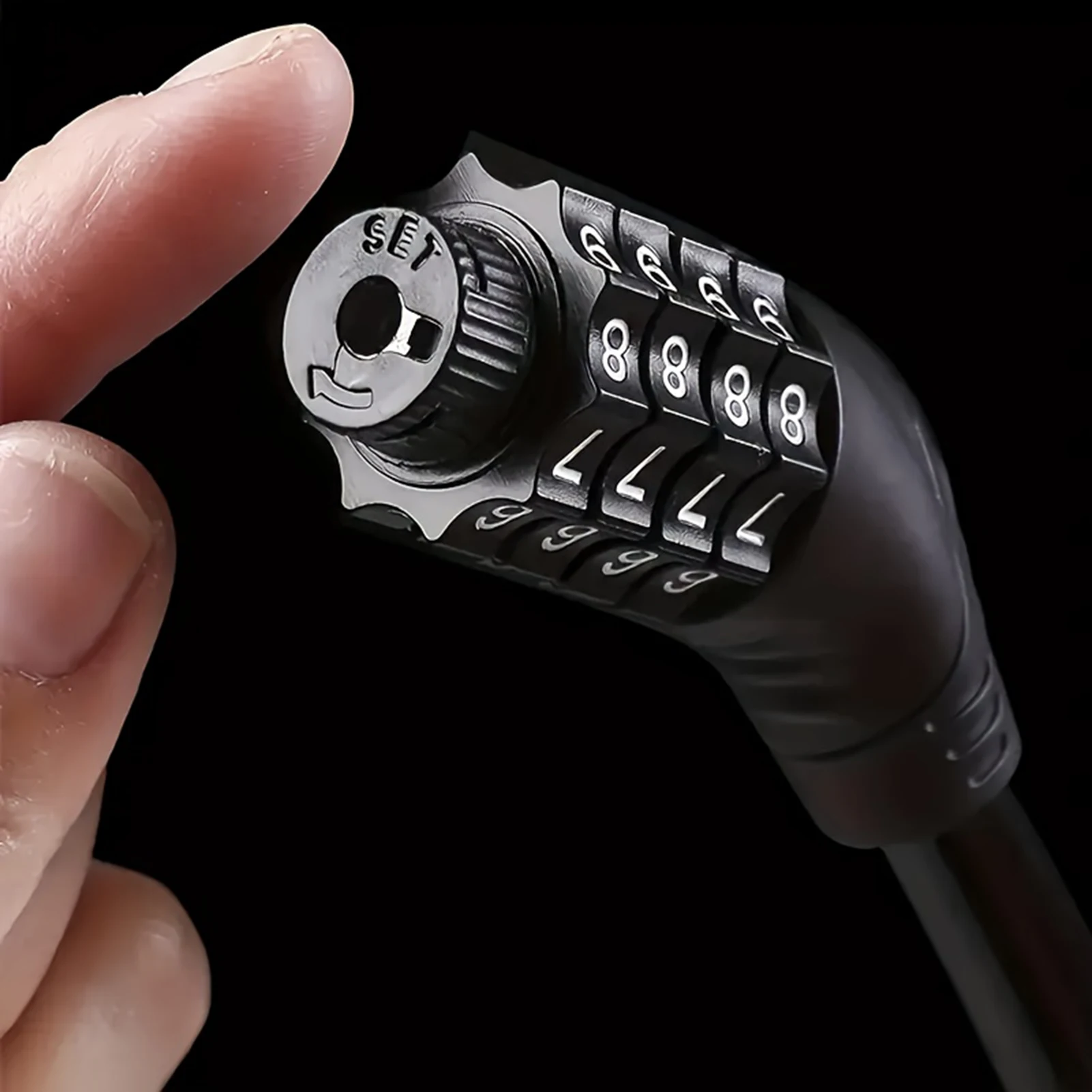 Anillo antirrobo para bicicleta, candado de combinación Universal para bicicleta de montaña, bicicleta eléctrica, accesorios de seguridad portátiles para ciclismo al aire libre - imagen 4