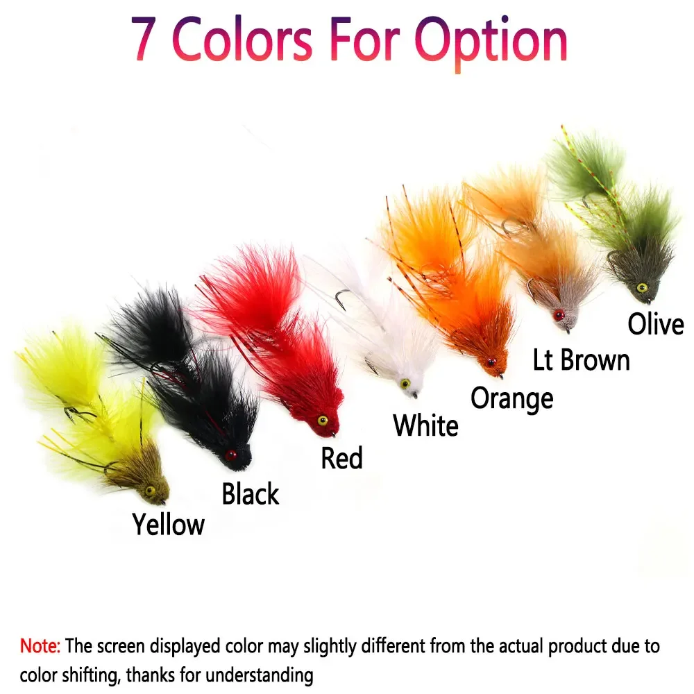 Bimoo, 2 uds., serpentina articulada, mosca, pelo de ciervo, lubina, pez, columna vertebral, juego grande, Lucio de pesca, TMuskie, trucha, Señuelos de Pesca de Mar - imagen 5