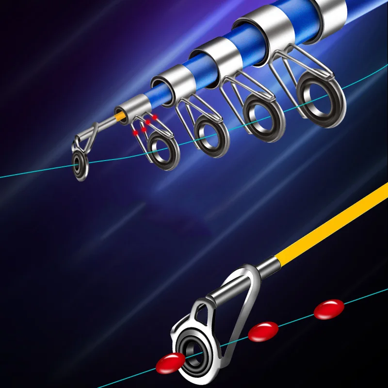 Caña de pescar de mar giratoria, caña de pescar superdura de fundición de carbono para lanzamiento lejano, arrastre máximo de 8kg, alimentador, productos de pesca, 2,1-3,6 M - imagen 5