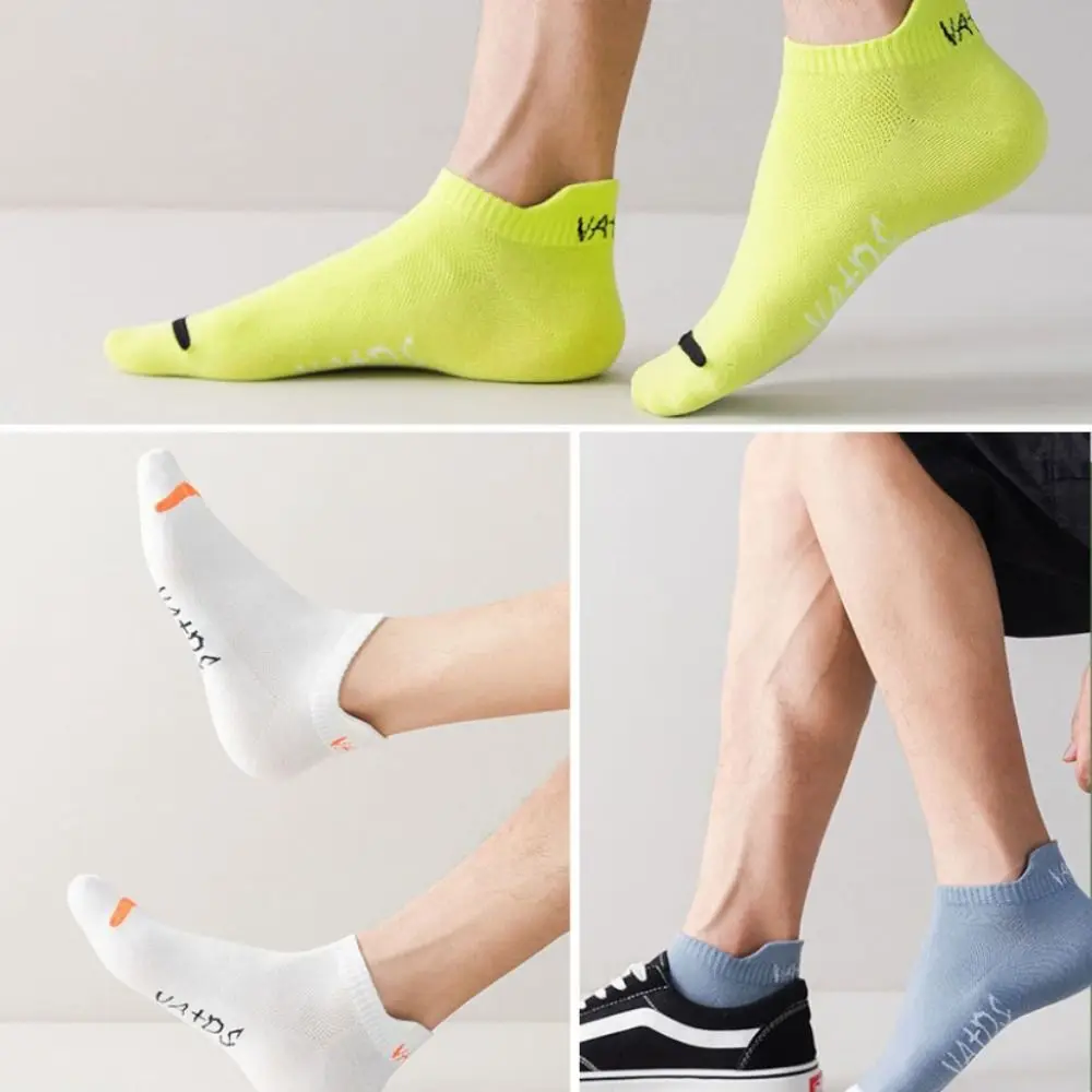 Calcetines tobilleros invisibles de algodón con soporte para arco acolchado de Color transpirable de secado rápido calcetines deportivos cortos de corte bajo - imagen 3