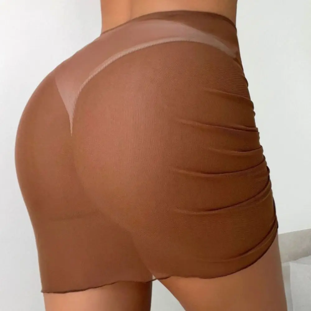 Traje de baño translúcido con sobrefalda de malla y cordón - imagen 3