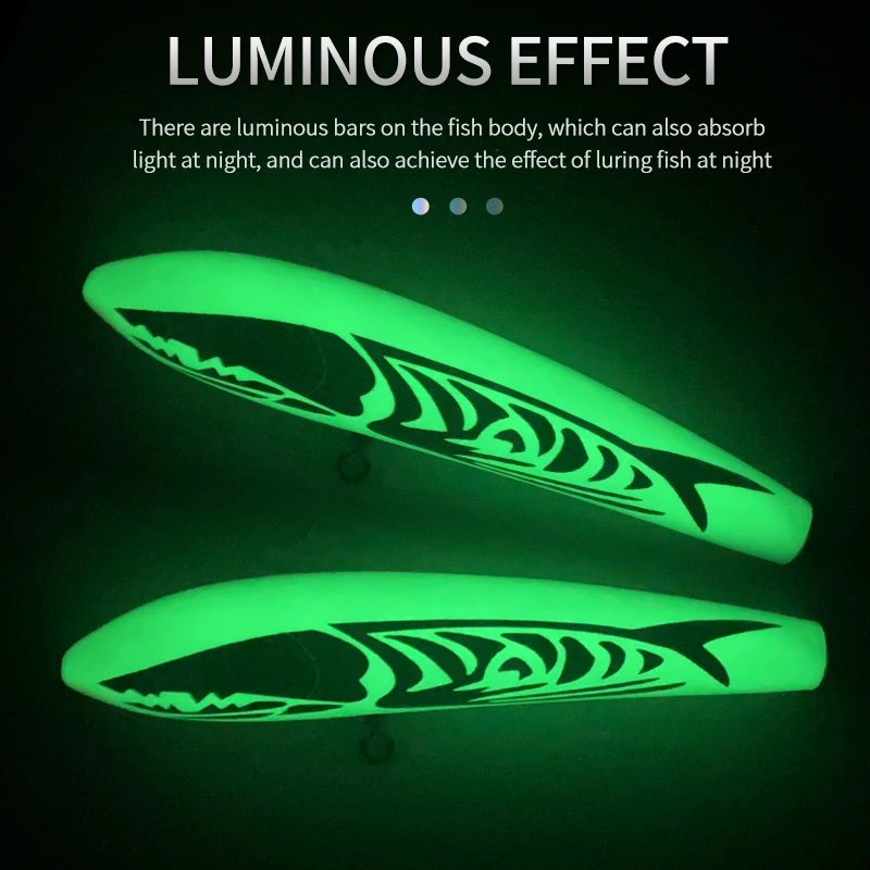 OBSESSION WD119 90g 23cm señuelos Topwater señuelos de lápiz de madera Wobblers de fundición larga señuelo de curricán de atún brillo pesca en barco Ba de madera Ba - imagen 4