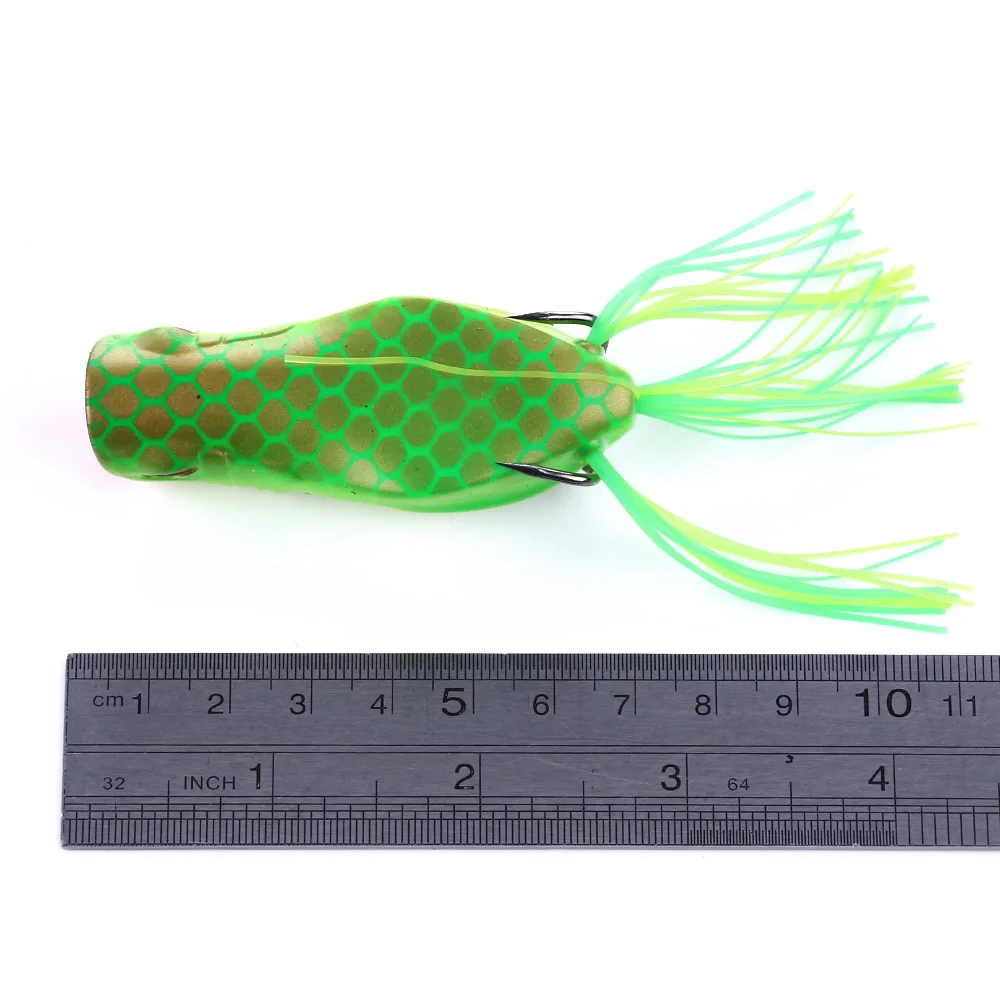 Ray Frog-señuelo de Pesca de silicona, 1 unidad, 70mm, 14g, cebo falso para cabeza de serpiente, Lucio - imagen 4