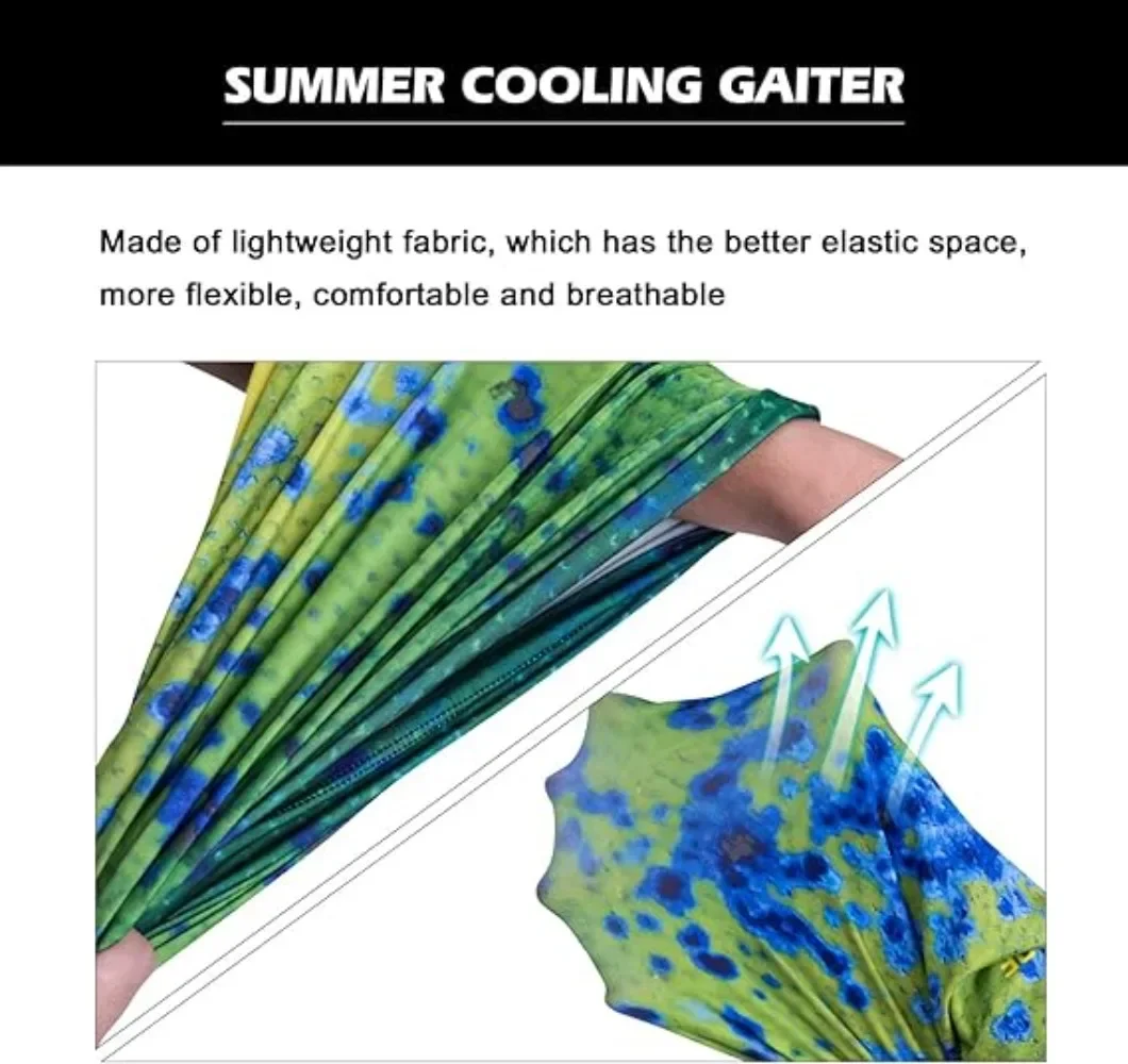 Goture UPF50 + Polaina para el cuello Máscara facial Sensación de frío Verano Elástico Multi Bufanda Protección UV para hombres Mujeres Pesca Ciclismo Escalada - imagen 3
