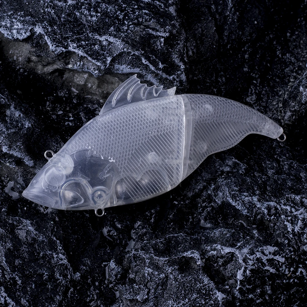 CCLTBA-Señuelos de Pesca sin pintar, 3 modelos articulados Swimbait, cebos artificiales duros y calientes, Wobblers Lipless Crankbait VIB DIY - imagen 5