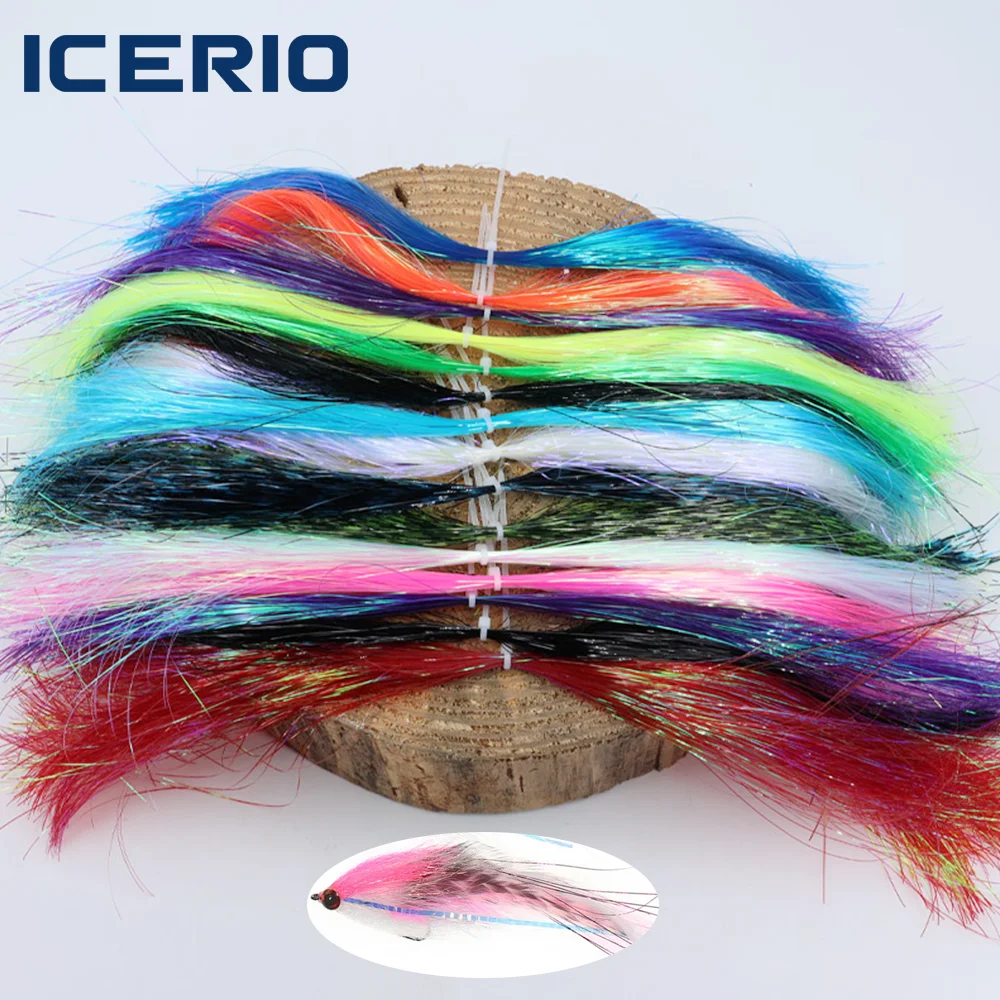 ICERIO Oropel Flashabou Ala de Hielo 0,4mm para Moscas Ninfa