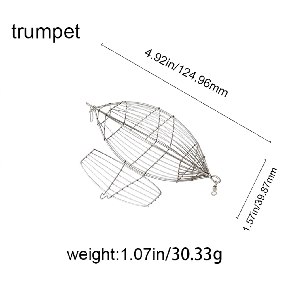 Jaula de cebo cuadrada de acero inoxidable, jaula para hacer nido en forma de oliva, jaula para pollos, jaula para camarones, jaula para cebo de peces, pesca en el mar, deep-se - imagen 4