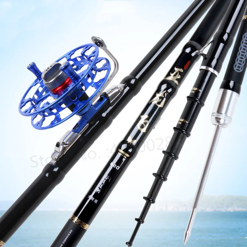Caña de pescar retráctil de carbono, accesorio giratorio portátil, ultraligero y duro, posicionamiento 19, 4,9 m-9m - imagen 3