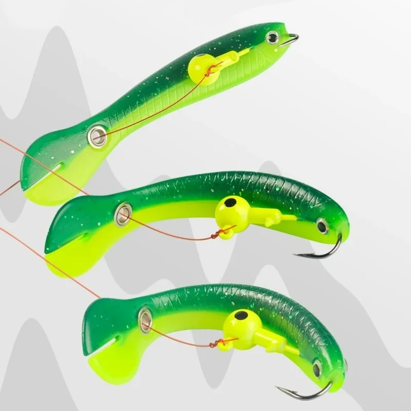 5 unids/caja juego de señuelos blandos de pesca Loach de barro caliente-cebo realista de 10cm para lubina y pesca de trucha con acción de natación realista - imagen 5