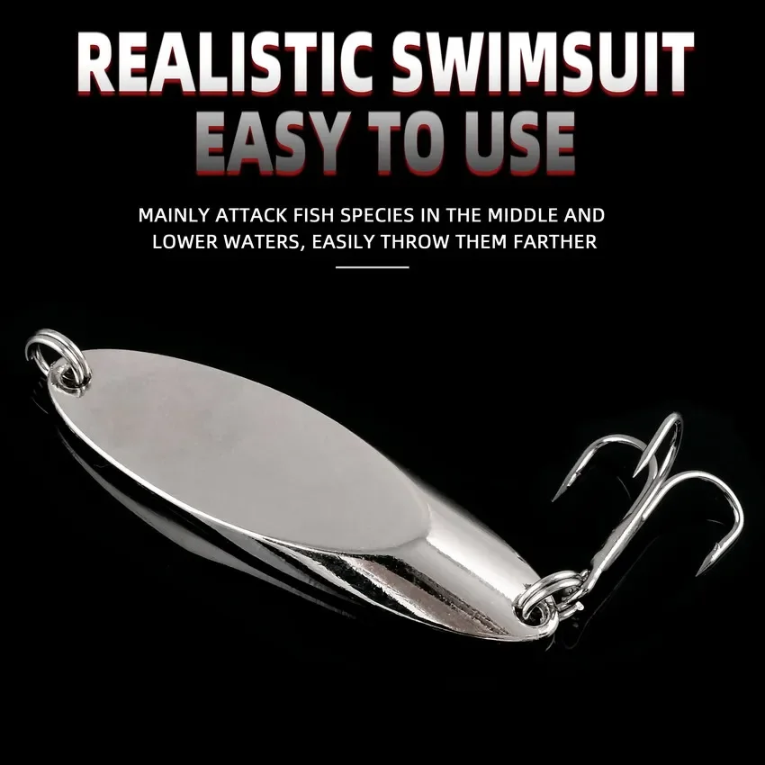 Señuelo de pesca con cuchara de Metal, cebos duros con lentejuelas, Paillette de ruido con pluma para señuelos de mar, herramienta Wobbler, juego giratorio, 20g, 18g, 16 piezas - imagen 5