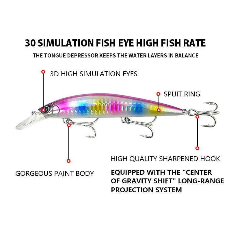 Wobbler Sinking 110mm – Señuelo duro para lubina y atún en mar - imagen 5