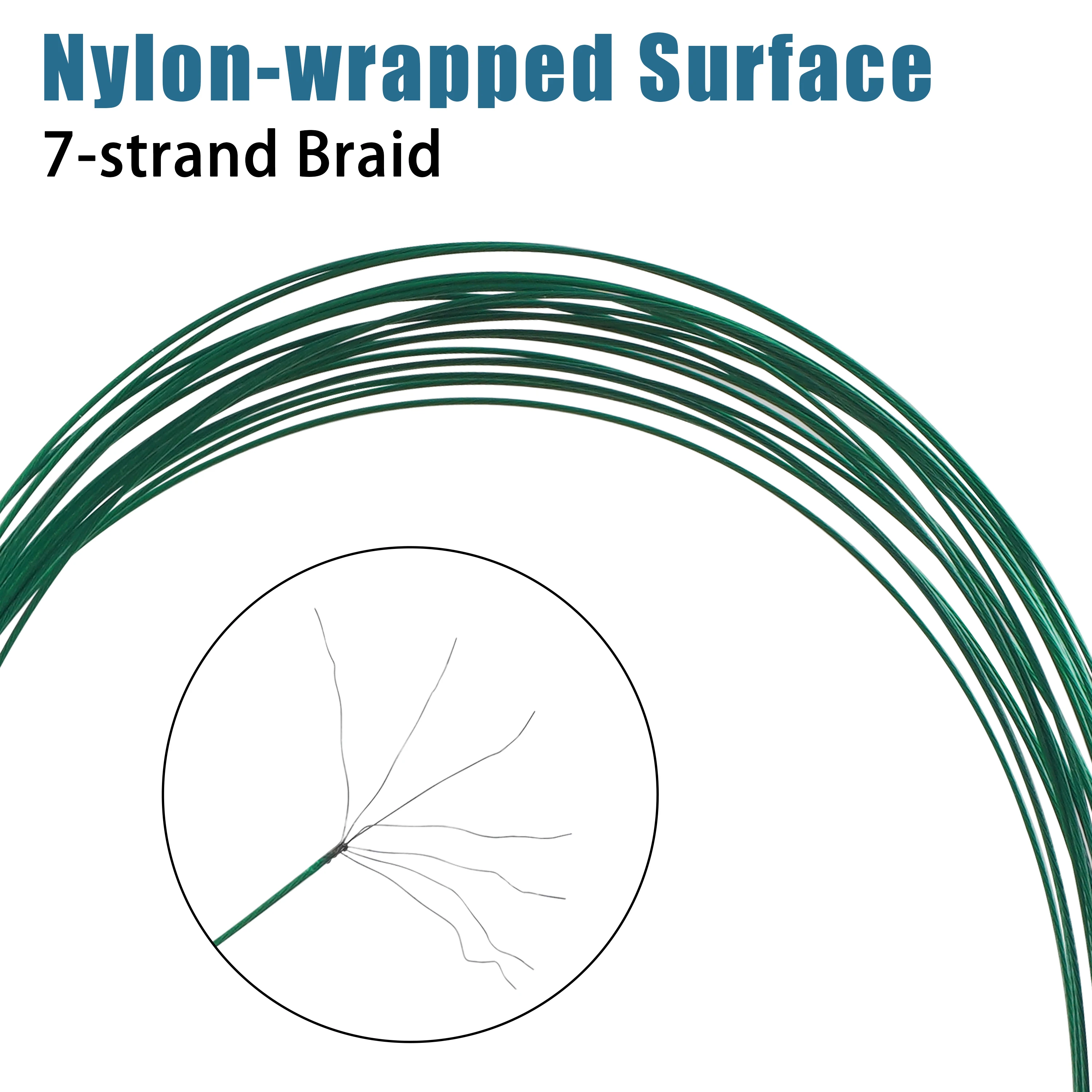 Línea líder de pesca de 60 uds., líder de alambre de acero inoxidable, líderes de señuelos de pesca para aparejo de bagre, líderes de pesca de 15cm/20cm/25cm - imagen 4
