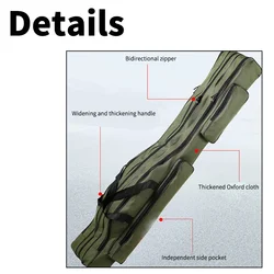 Bolsa impermeable doble piso para caña de pescar con accesorios