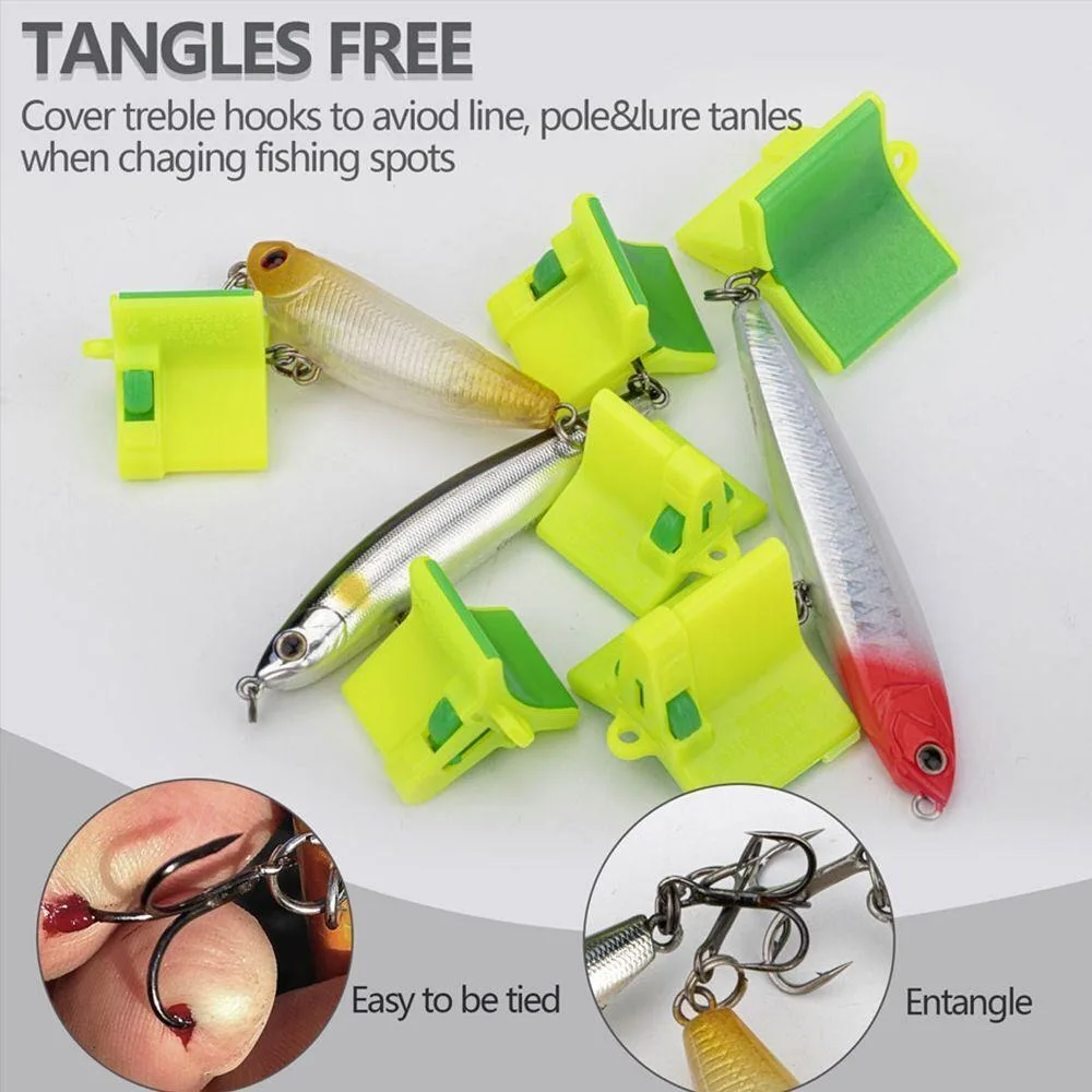 Anzuelos Triples para Pesca con Protectores Seguridad y Herramientas - imagen 4
