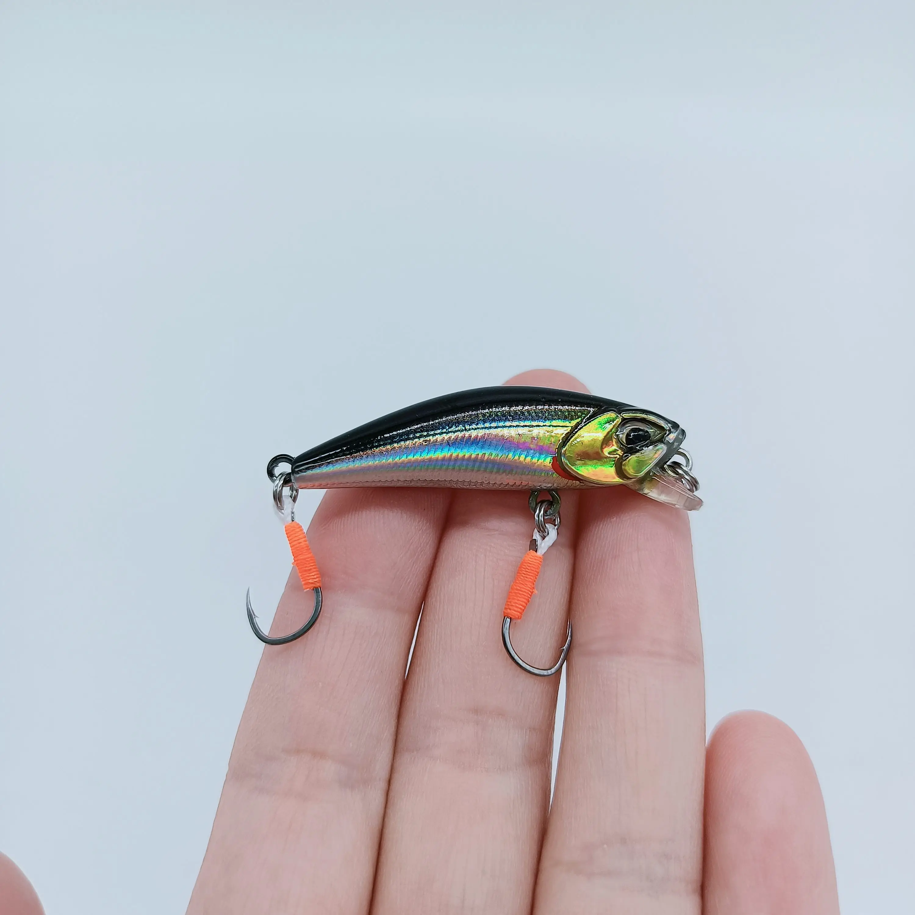 DUODUOYU-Mini señuelo de pesca de pececillos, 1 piezas, 3,5g/4,5 cm, Wobblers pequeños Isca, Swimbait Artificial, aparejos de pesca de lubina - imagen 2