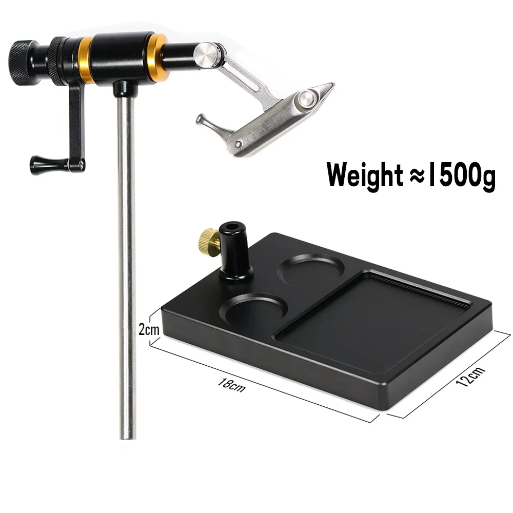 WIFREO-tornillo de Banco giratorio para atar moscas, mordazas duras reforzadas, rotación de 360 grados, plantilla de precisión, Kit de herramientas de atado de moscas - imagen 3