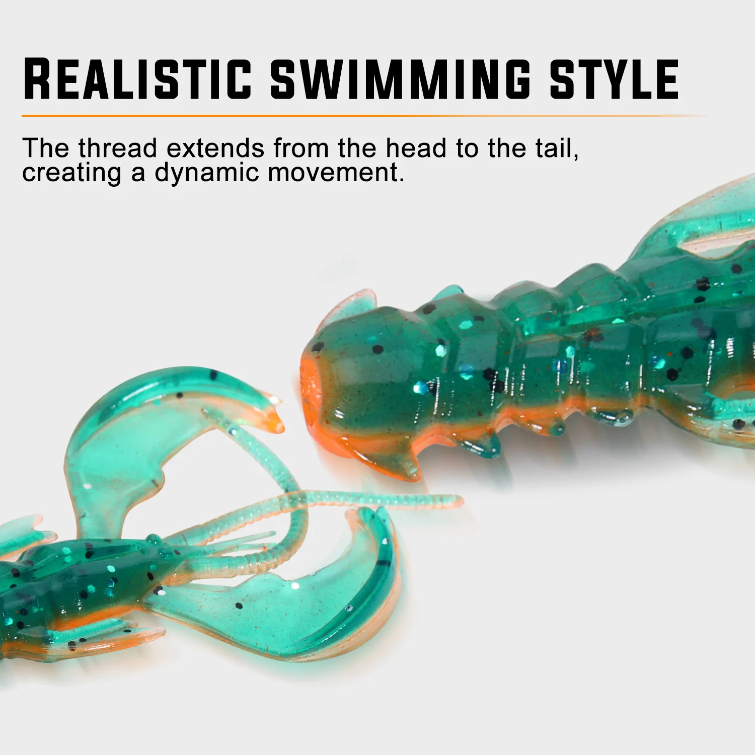 Sougayilang-Señuelos blandos locos, 60mm, mezcla de 30 unidades, Señuelos de Pesca blandos, camarones, langosta, Señuelos de Pesca de plástico suave, herramientas de pesca - imagen 4