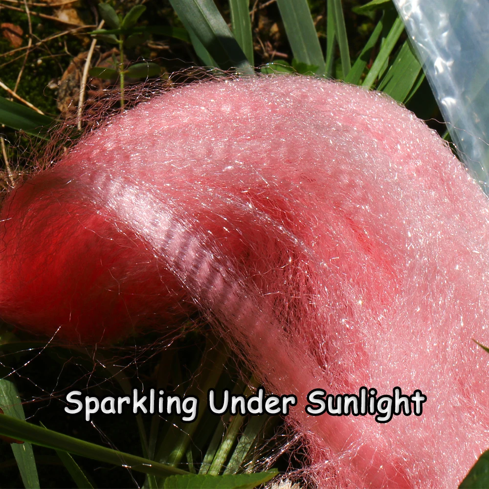 Lionriver-Serpentinas de pesca de agua salada, fibra arrugada, atado de moscas, pelo sintético brillante, largo, Material para hacer señuelos - imagen 3