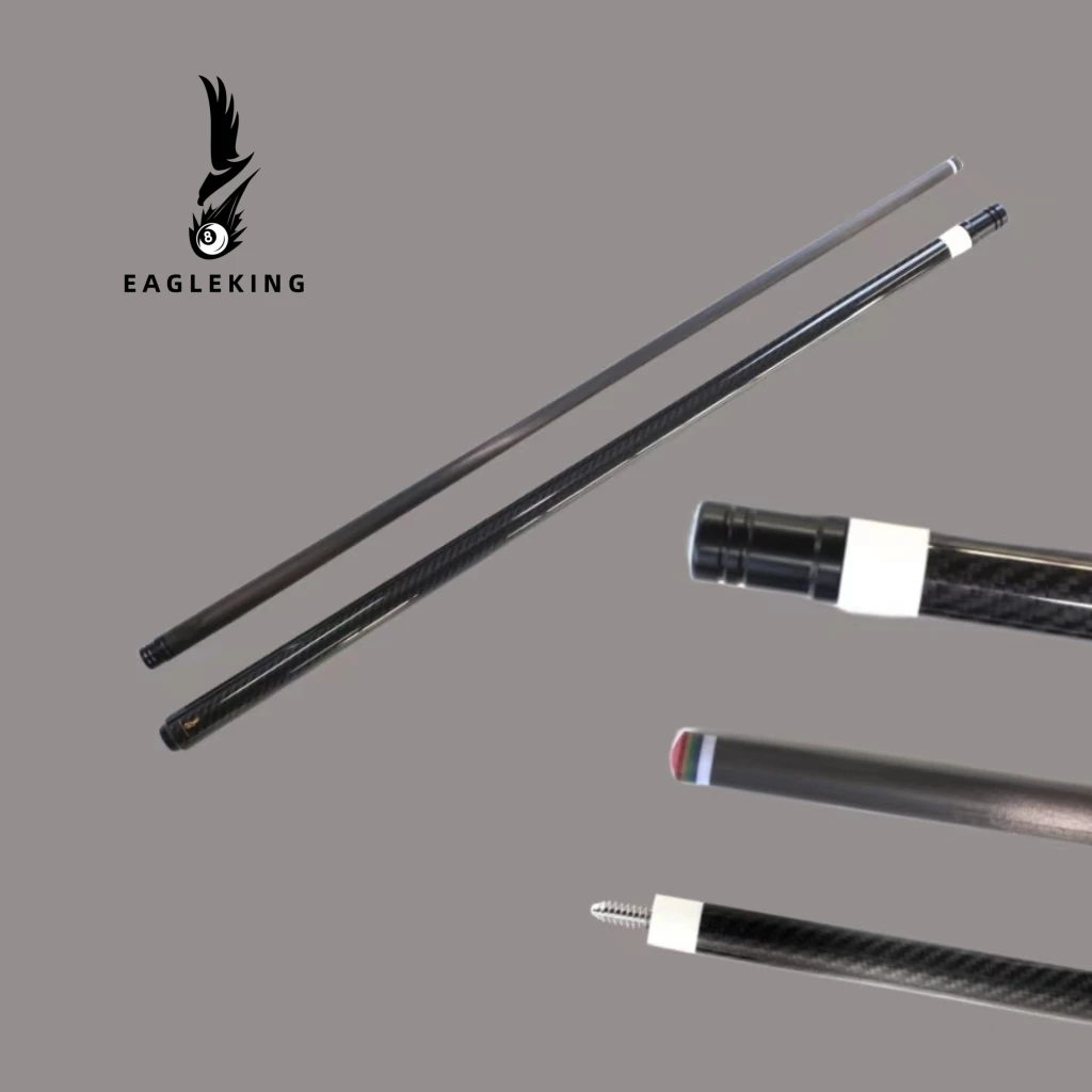 Taco de billar profesional de fibra de carbono, Taco de sarga 3K de 12,9mm, punta de piel de cerdo 1/2, 19oz, 147cm, tecnología negra, Taco de billar de fibra de carbono - imagen 5
