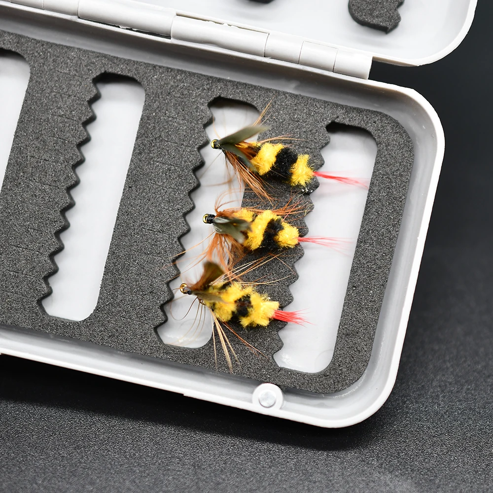 MNFT 1 Uds ABS espuma de plástico pesca con mosca moscas señuelo caja atado de moscas insecto Artificial cebo gancho cajas accesorios para peces L S - imagen 4