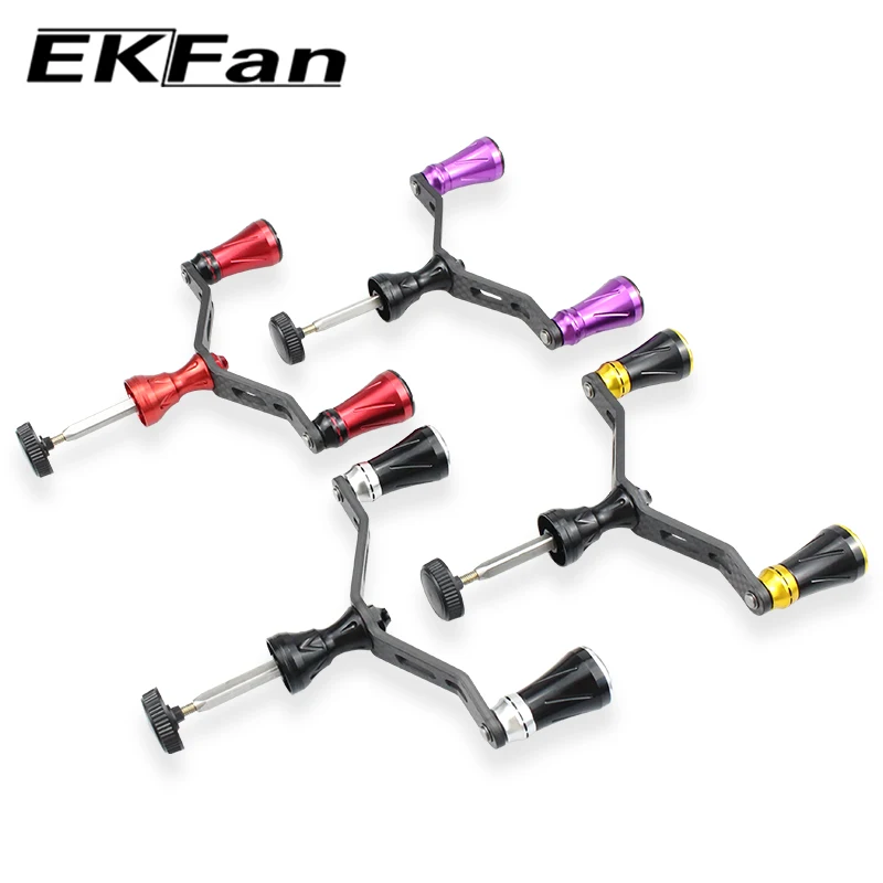 Manetas de carrete EKfan carbono y metal – Pomos giratorios para pesca - imagen 5