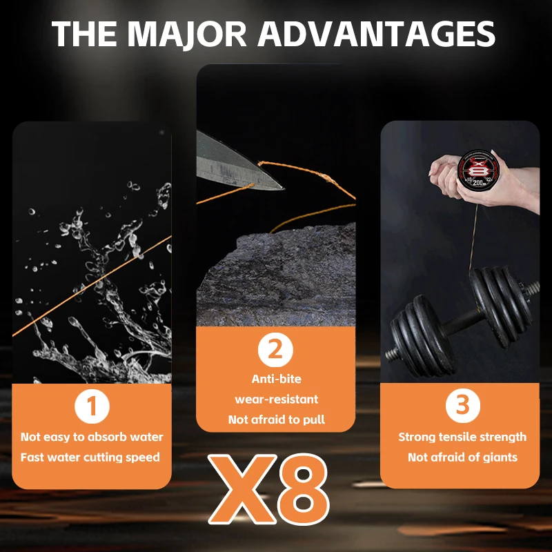 Nuevo Línea de Pesca YGKX X8 hebras trenzadas PE 150m 200m Japón línea de Pesca multifilamento suave línea de Pesca de agua de mar - imagen 4