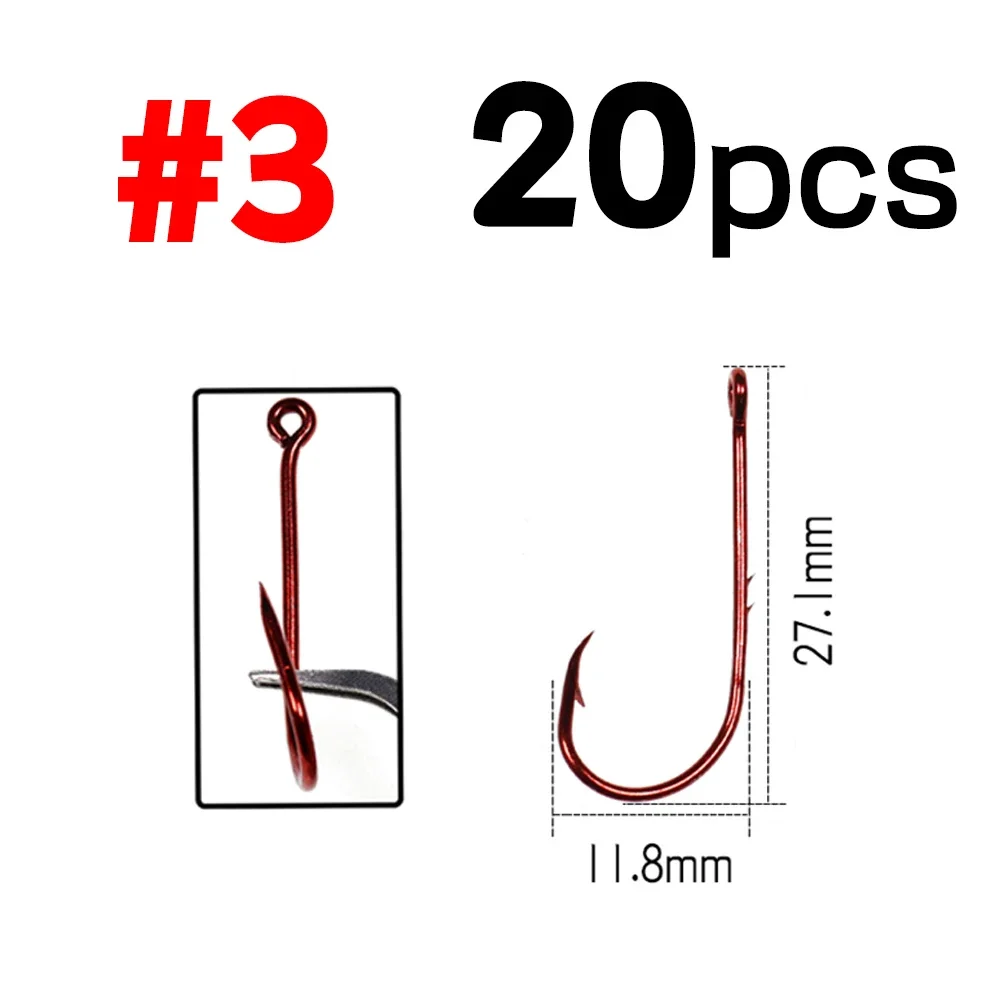 20pcs size 3 red