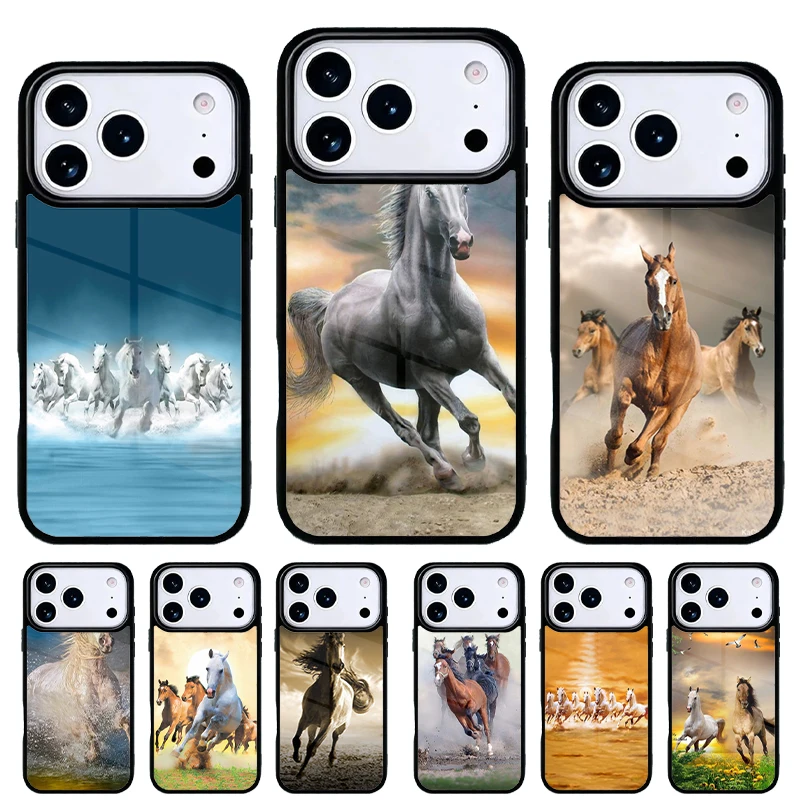 Carcasa iPhone diseño caballos – Funda protectora para pesca deportiva