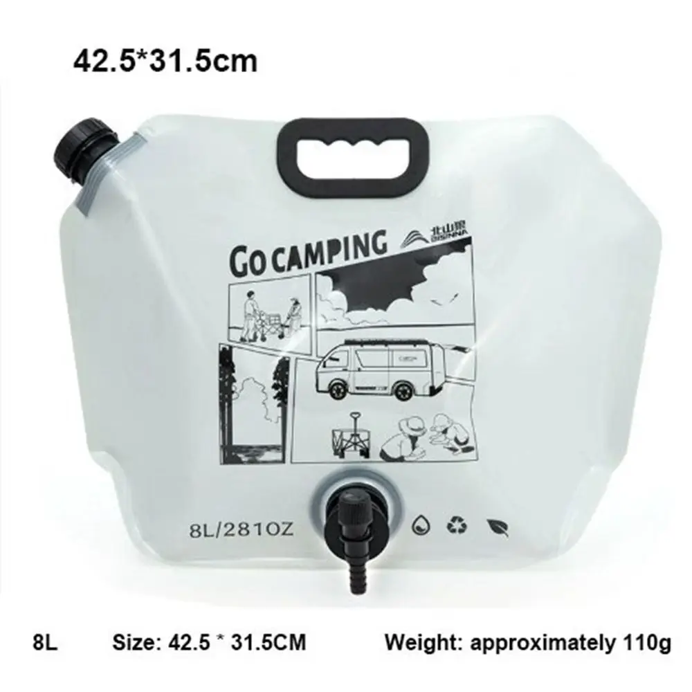 Bolsa de almacenamiento de agua de 2,5l/8L, bolsa de cubo de agua plegable portátil de 7 estilos con grifo, contenedor de agua de gran capacidad - imagen 3