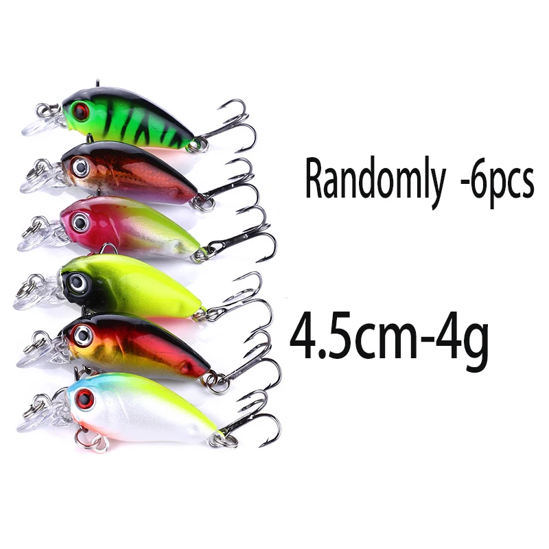 Kit Señuelos Crankbait Profundos Wobbling para Lucio Pesca Agua Dulce
