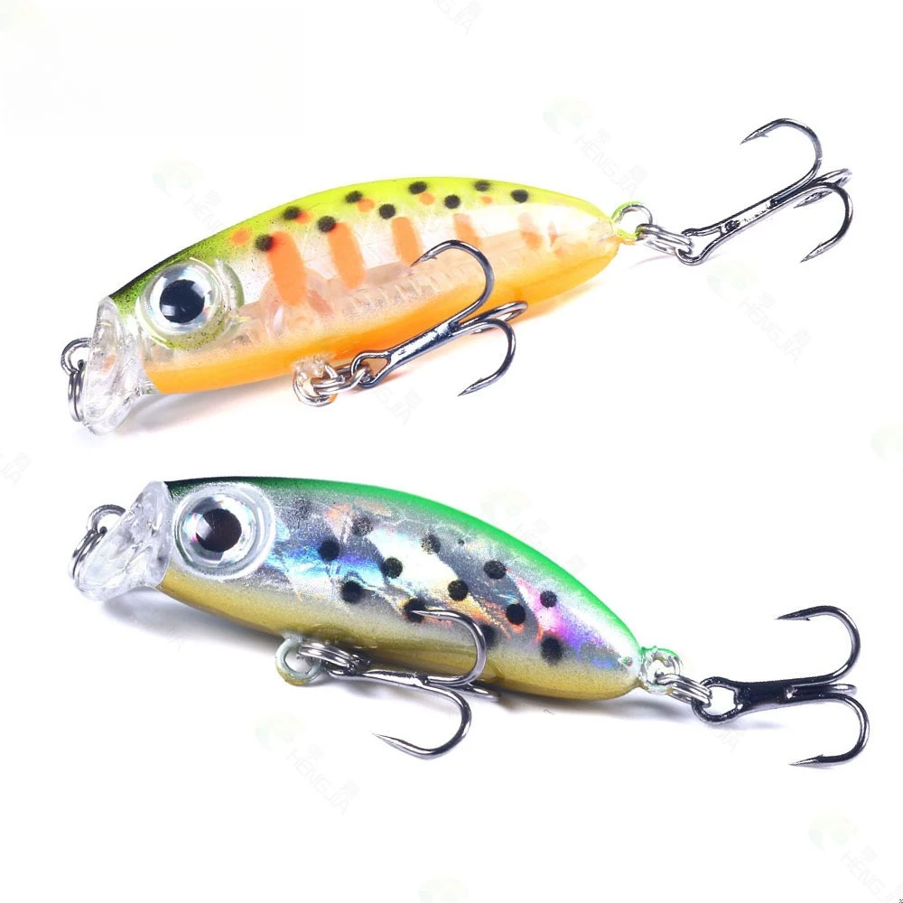 1 Uds 4,2 CM3.1G Crankbaits señuelo de pesca Wobblers flotantes para Lucio señuelos de pececillo negro para pesca cebo Artificial aparejos de pesca - imagen 4