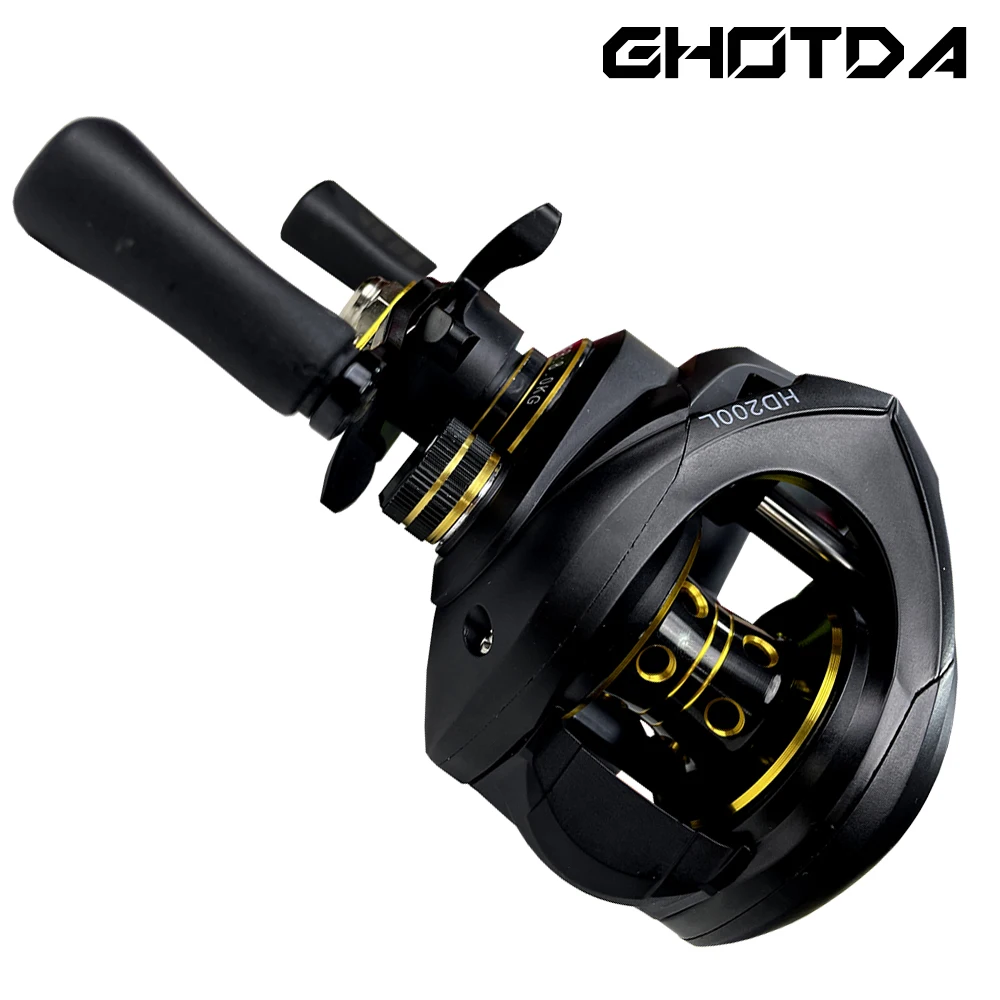 Ghotda-carrete de Baitcasting, bobina de pesca de 8KG, arrastre máximo 7,2: 1, relación de engranaje, para bagre, lubina, carpa - imagen 4