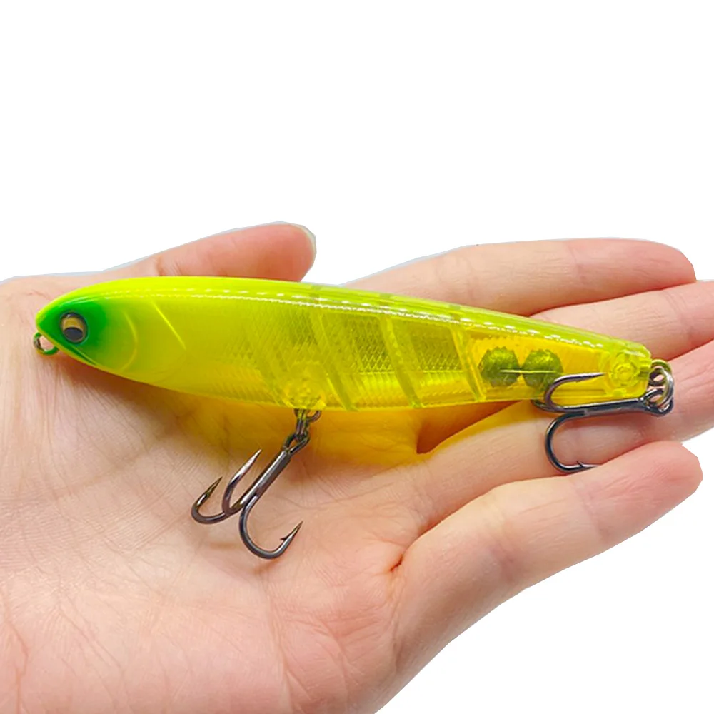 Topwater-señuelo de pesca de superficie, aparejo de pesca de 9,6 cm y 13,5g, Isca Artificial, cebo duro para lubina de agua salada, Swimbait - imagen 5