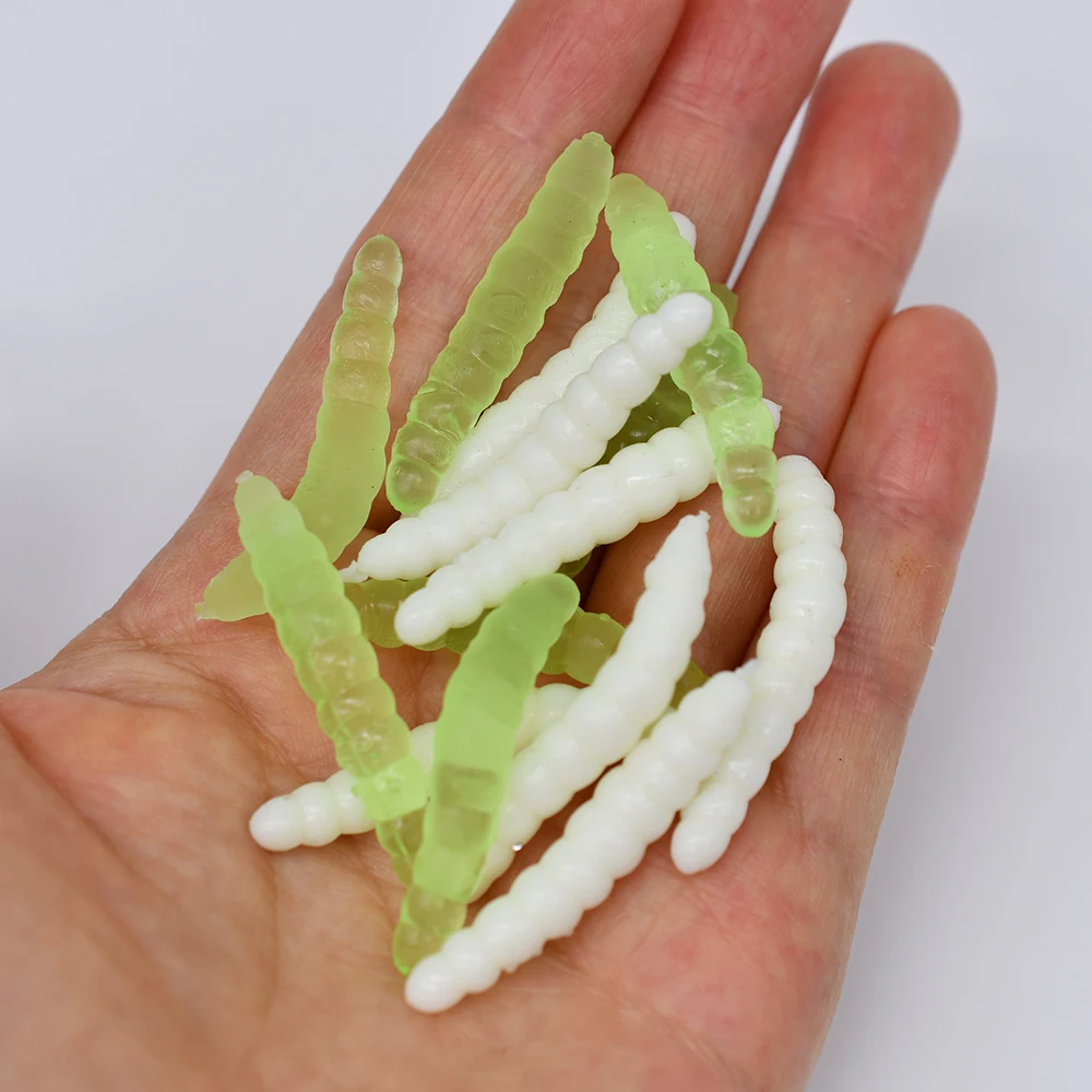 Señuelo de pesca gusano silicona MNFT – Sabor camarón para lubina - imagen 5