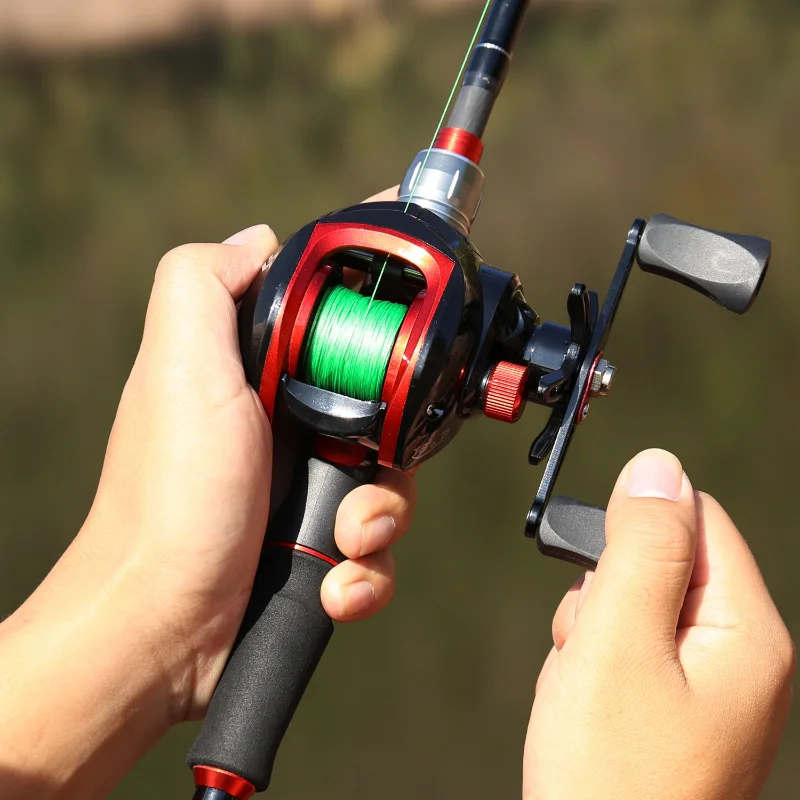 Combo de pesca de fundición Sougayilang, caña de fibra de carbono ultraligera de 1,8 m y 2,1 m y arrastre máximo de 11LB, relación de engranaje 7,2: 1, carrete de pesca - imagen 5