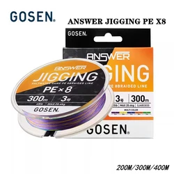 Gosen PE X8 Ajustable Multicolor 200m – Trenzada Jigging Mar