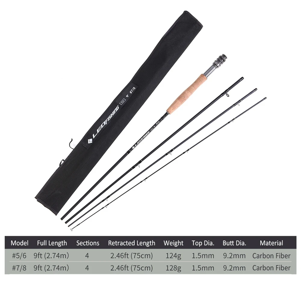 Caña de pescar con mosca portátil, 2,7 M, 5/6, 7/8, juego de caña de pescar con rueda de pescado: Línea de cinturón GLA #5/5 #7/8 y 20, Combo de carrete con gancho para mosca - imagen 2