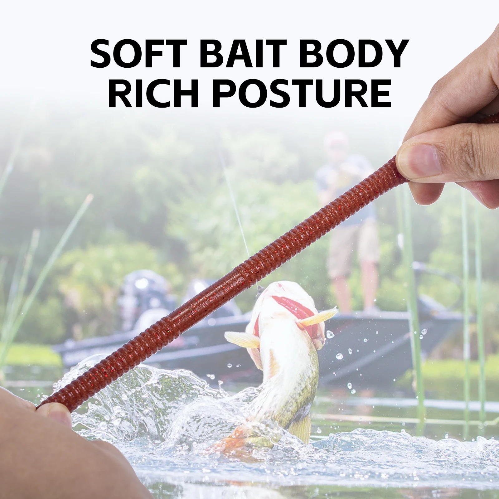Señuelo SwimBait Goture 13,5 cm – vinilo flotante para lucio - imagen 4