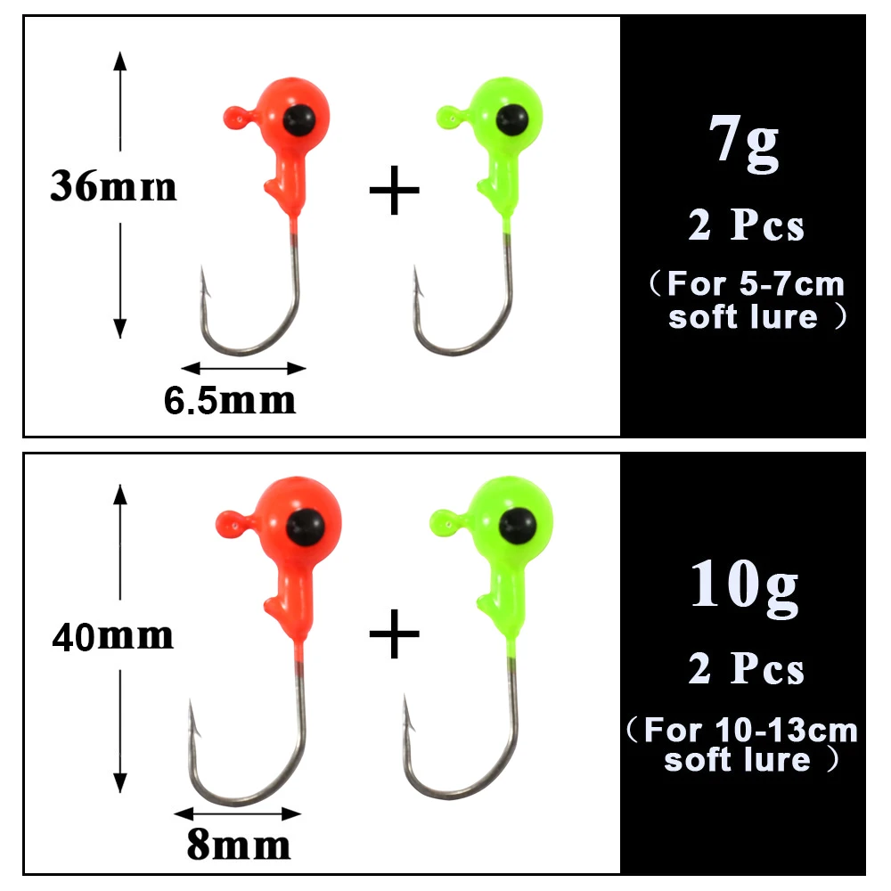 4Pcs red green hooks