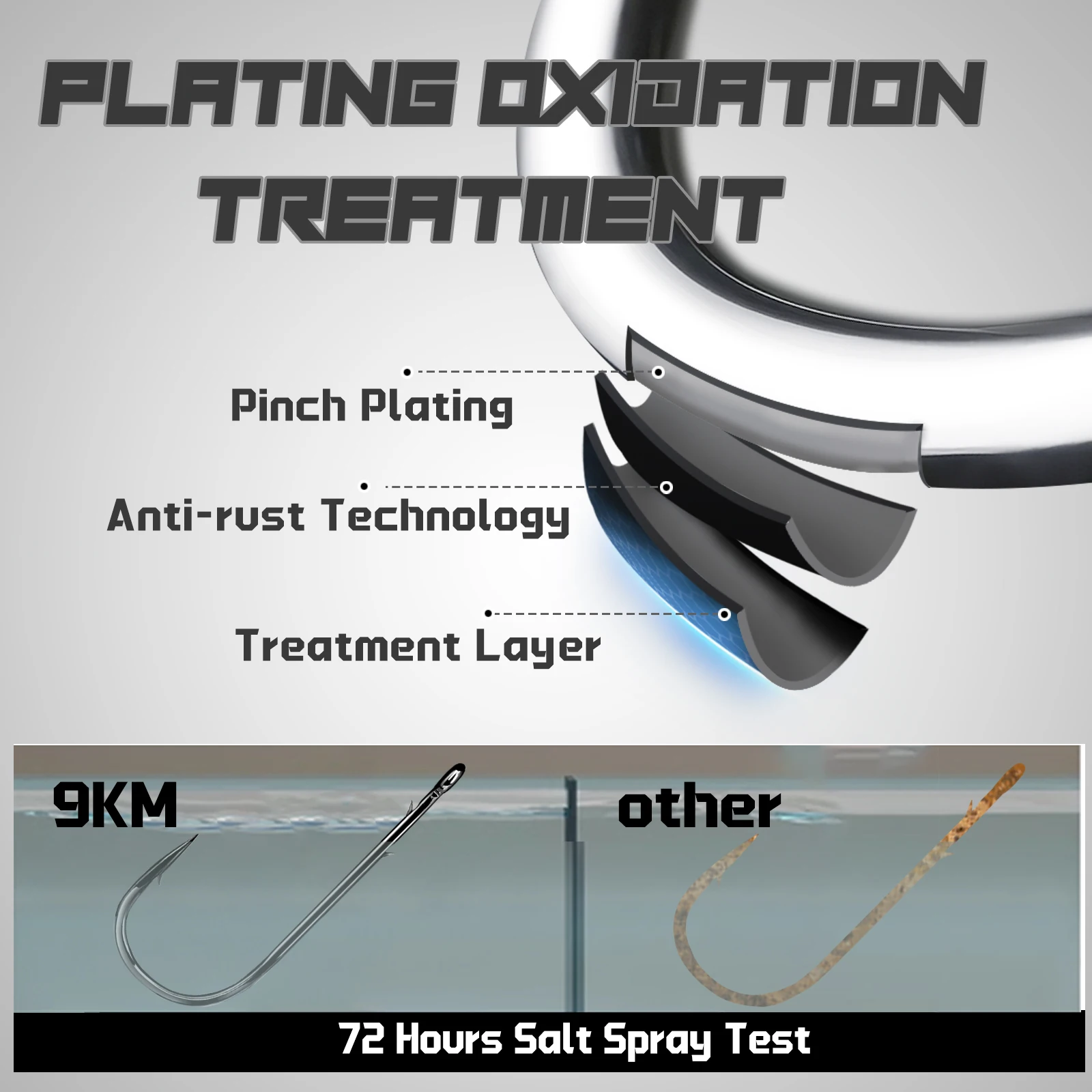 9KM 25 uds Baitholder anzuelos de pesca anzuelo de cebo anzuelo de gusano de pesca no offset agua salada agua dulce - imagen 4