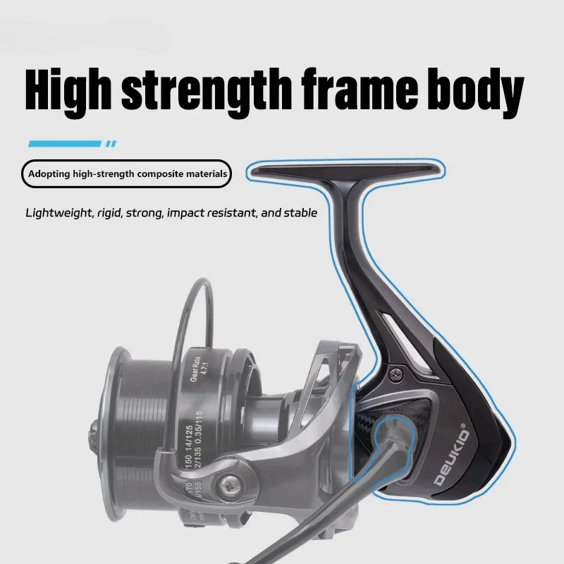 Carrete de Metal completo serie YT4500-8500, carrete de pesca giratorio de mar para Jigging Trolling, tiro largo y Surf de agua salada - imagen 4