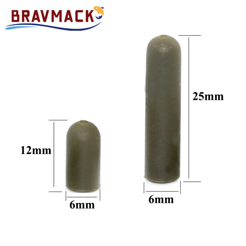 10pcs Karpervissen Zacht Rubber 12mm/25mm Buffer Kralen Helikopter Rigs Visterminal Visgerei Accessoires - imagen 2