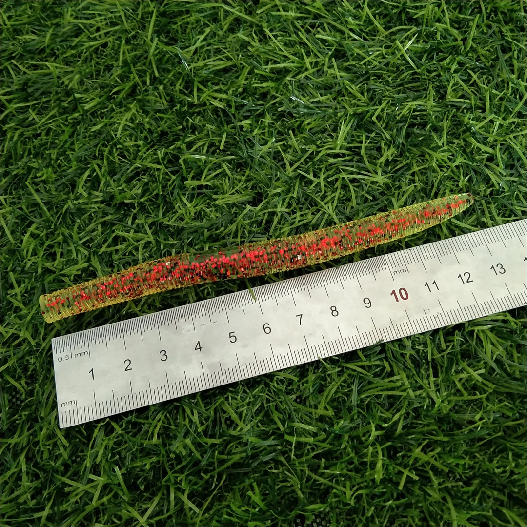 Swolfy-cebo suave de gusano, 8 Uds., 13cm, 7g, olor a sal de lombriz de tierra, impulso realista, fideos suaves de alta elasticidad, señuelo de gusano duradero - imagen 5